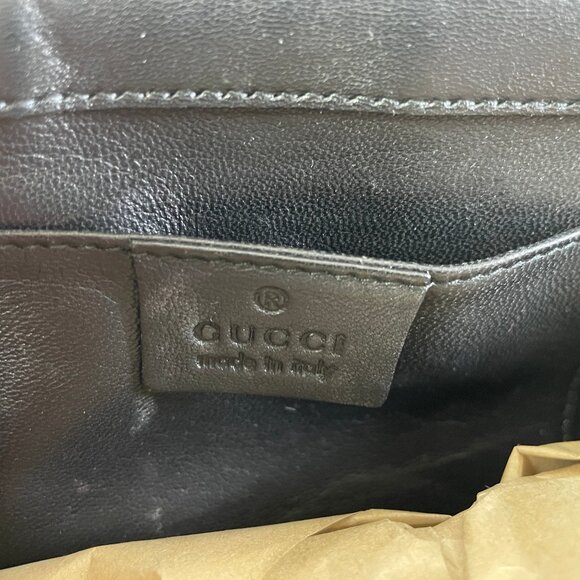 Gucci Black Satin Clutch with Floral Detail - Picture 2 of 16